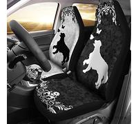 Couverture De Siège De Voitures Golden Retriever Flower Black Background Housse De Sieges Auto Universelles Housses De Siège De Voiture Avant Durable Housse De Siege Voiture 52X138 CM