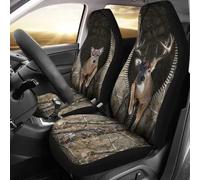 Couverture De Siège De Voitures Hunting 3D Buck and Doe in The Zipper Housse De Sieges Auto Universelles Protecteur De Sièges Auto Ajustement Housse De Siege Voiture 52X138 CM