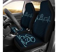 Couverture De Siège De Voitures Nurse Heart Beat Housse De Siege Voiture Universelles Housse De Sieges Auto Antidérapantes Protecteur De Sièges Auto pour Compatibles avec SUV Berlines 52X138 CM