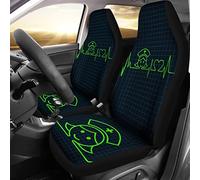 Couverture De Siège De Voitures Nurse Heartbeat Green Housse De Siege Voiture Universelles Protecteur De Sièges Auto Fashion Housses De Siège De Voiture Avant 52X138 CM
