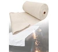 Couverture de soudage en fibre céramique, tissu ignifugé de 2/3/5 mm d'épaisseur, résistant à la chaleur jusqu'à 1260 °C, tapis isolant for porte de four, protection coupe-feu(2mm-1.2x30m )