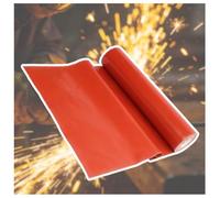 Couverture De Soudage en Fibre De Verre Et Silicone Double Face, Couverture Ignifuge Haute Résistance, Imperméable Et Résistante Au Feu, pour Applications Industrielles(1mm-1x14m)