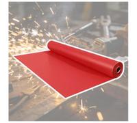 Couverture De Soudage en Fibre De Verre Et Silicone Double Face, Couverture Ignifuge Haute Résistance, Imperméable Et Résistante Au Feu, pour Applications Industrielles(Rosso,1mm-1.5x14m)