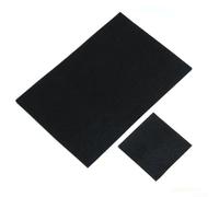 Couverture de soudage ignifuge résistante aux hautes températures 1000 °C en feutre de fibre de carbone pour atelier, feu de camp, barbecue, protection noire, 50 x 50 cm (50 cm x 50 cm)