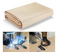 Couverture de soudure robuste en fibre de verre résistante à la chaleur avec œillets en laiton, tapis de soudure multifonction pour barbecue, fumoir, camping, utilisation industrielle (1,2 x 1,8 m)