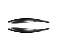 Couverture de sourcils de phare pour Skoda Octavia MK2.5 2008-2012, moulure en plastique ABS, aspect carbone noir, design sportif (texture fibre de carbone)