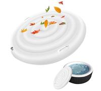 Couverture De Spa Gonflable - 165cm Couvercle De Bain À Remous Rond, PVC Couvercle De Bain À Remous Gonflable avec Poignées, Isolation Thermique Pliable pour Spa pour Salle De Bain, Hôtel Abri Spa