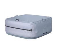 Couverture de Spa Gonflable, Couverture de Spa 73 carrés avec Fermeture éclair, poignée et Boucle réglable, Couvercle Coupe-Vent et imperméable pour Jardin, terrasse, Patio