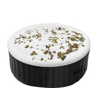 Couverture De Spa Gonflable Ronde, Couvercle Gonflable Rond pour Spa avec Poignées, Couverture De Spa Pliable À Isolation Thermique, Isolée, Coupe-Vent Et Imperméable pour Uberge, Salle De Bain,
