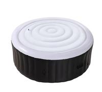 Couverture de Spa Gonflable Ronde de 4,5 Pieds, Couvercle de Spa Pliable pour L'extérieur, économie D'énergie, Vent Housses de Rechange pour Spas Thermiques, Résistantes à la