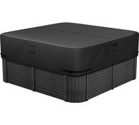 Couverture de spa Imperméable Noir 2030x2030x508mm - Couverture anti-poussière pour spa - Couverture résistante aux intempéries pour spas extérieurs