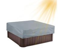 Couverture de spa - Protection UV de remplacement carrée étanche, conception de poignée d'assistance au levage | Charnière centrale pliante, doublure intérieure non abrasive, tissu résistant à la mois