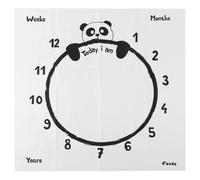 Couverture de suivi de croissance mensuelle pour bébés, accessoire de photographie de nouveau-nés doux et confortable avec imprimé panda, tissu