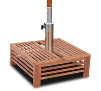 Couverture de support de parasol en bois - VIDAXL - Carré - Bois dur d'acacia - Marron