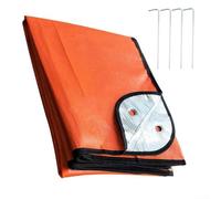 Couverture de survie pliable pour activités de plein air, côté réfléchissant, aide à maintenir la chaleur corporelle dans les scénarios (orange)