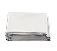 Couverture de survie, protection solaire thermique, nécessités d'urgence en plein air pour Camping et randonnée (Argent)