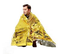 Couverture De Survie Réutilisable - De Secours d'urgence Double Face Argentée Dorée, Bâche Réfléchissante Résistante pour Le Camping