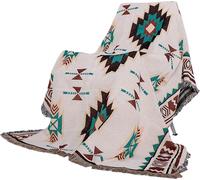 Couverture de table de pique-nique pour tente de camping de type A 4.3x5.9ft, style ethnique, coton doux, motif rétro
