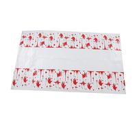 Couverture de Table jetable en Plastique avec Empreintes de Mains sanglantes, bannière d'éclaboussures de Sang pour fête d'horreur, pour Halloween