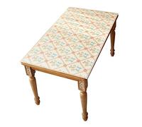 Couverture de Table pour Table À Manger Coussin de Table en Cuir Rectangulaire Impression de Fleurs Capteur d'atmosphère Imperméable à l'huile Coussin Nappe Buffets Et Camping (Color : A, Size : 60x