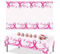 Couverture de table rose | Nappe Imperméable Espoir Ruban Rose pour Femme,Nappe universelle de décoration de table, housse de protection de intérieure et extérieure