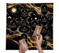 Couverture de tarot pour la pose de cartes et la lecture de cartes - Tapis de base antidérapant, imperméable et pliable | Chiffon de divination | Pour rituels spirituels, divination et