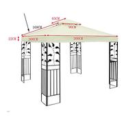 Couverture de tente d'auvent de jardin-toit de tente de gril extérieur, couvertures de belvédère auvent de remplacement | Couverture de gazebo de Camping, pare-soleil, couverture de remplacement imper
