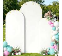 Couverture de tente de mariage 3 pièces couverture élastique extensible pour cadre de tente 1,83 m/2,01 m/2,19 m, convient pour mariages, fêtes d'anniversaire, baptêmes et studio photo (Blanc)