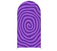 Couverture de Toile de Fond Arche Halloween (Violet,100x200cm) | Mateju Couverture Arche en Tissu Double Face Mariage Fête Housse pour Toile de Fond,Décoration Anniversaire Banquet Cérémonie