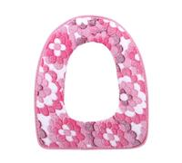 Couverture de toilette et couvercles de réservoir Toilet Seat Cover Flannel Multicolor 44x36cm 1Pc(Pink)