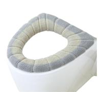 Couverture de toilette et couvercles de réservoir Toilet Seat Cover With Handle Washable Pink Green Blue Grey 1PC 30cm Diameter(Grey)