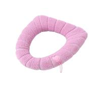 Couverture de toilette et couvercles de réservoir Universal Toilet Seat Cushion Cover Multicolor(Pink With Handle)