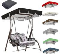 Couverture de toit pivotant Hollywood, imperméable, remplacement universel, auvent solaire 2-3 places, for une installation facile(Black,164x114x15cm)