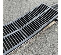 Couverture de tranchée rectangulaire 8" 10" 12" 14" 16" 20" Couverture de grille de drain large, grille de canal en plastique polymère avec surface antidérapante(50x35x4cm/20x14x1.6in)