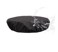 Couverture de trou de feu en plein air: 600D Oxford, imperméable, bouclier rond noir | Protecteur de museau en pierre de pierre de patio lourd avec résistance aux UV pour une utilisation au sol