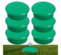 Couverture de trou de golf - Paquet de 6 protecteurs | Capuchon en plastique vert pour mettre des tasses et du vert, housse de protection pour entraînement, terrain de compétition de pelouse de jardin