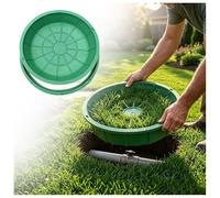 Couverture de trou d'homme remplie d'herbe - Housse invisible pour aménagement paysager de pluie pour l'arroseur souterrain et l'accès utilitaire, décoration de puits d'inspection de jardin