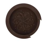 Couverture de Trou Sonore de Guitare Couvercle de trou son en Silicone for guitare acoustique, accessoire prise tampon faible(Brown)
