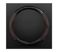 Couverture De Volant Automatique en Fiber De Carbone pour Mazda Series CX5 6 CX3 CX9 2 3 CX7 CX8 5 BM GJ BL Housse Volant Voiture(O Light Brown)