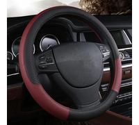 Couverture De Volant De Voiture En Cuir Tressé Sur Le Volant Pour ATLAS Pour VILORAN Pour Golf 7 Accessoires D'intérieur Auto Pratique confortable(Wine red)