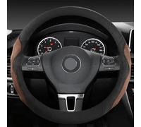 Couverture De Volant De Voiture en Daim De Vache en Forme De D/O, 36cm, pour Toyota Aqua Prius, Accessoires Automobiles(Coffee O Shape)