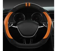 Couverture De Volant De Voiture en Forme D Accessoires Couverture De Volant Intérieur pour Teramont pour Atlas pour T-roc pour T-Cross(Orange)