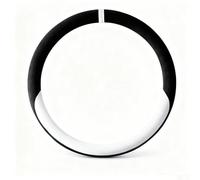 Couverture de Volant de Voiture pour Porsche Cayenne 2018-2024, Housse de Volant de Voiture en Daim Chaude d'hiver Antidérapant Protecteur,Black and White-O-Type