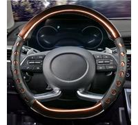 Couverture De Volant Voiture en Cuir Et Fiber Carbone Forme D Accessoires Automobiles, Garniture pour Hyundai pour Creta II 2021 2022 Simple à Installer(Gold)