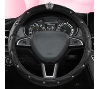 Couverture De Volant Voiture en Forme O Accessoires Intérieur pour Fabia pour Octavia pour Yeti pour Roomster(Noir)