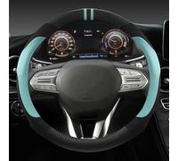 Couverture De Volant Voiture en Forme O Accessoires Intérieur pour Santa Fe pour Tucson pour Veloster(Green)