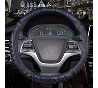 Couverture De Volant Voiture pour Hyundai pour Solaris 2017 pour Accent pour Verna 2018 Intérieur Revêtement D'habillage en Cuir Antidérapant(Blu)