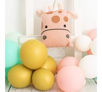 Couverture De Voyage Coussin Girafe Enfant Pink 75X100