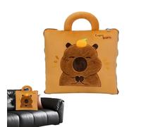 Couverture de Voyage et Oreiller - Couvertures Capybara | Oreiller Portable pour Adulte | Airplan de voyge | Mat de Couchage de Soutien Compact pour pour Adultes pour Tout-p