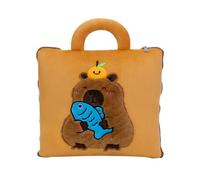 Couverture de Voyage et Oreiller - Couvertures Capybara | Oreiller Portable pour Adulte | Airplan de voyge | Mat de Couchage de Soutien Compact pour pour Adultes pour Tout-p